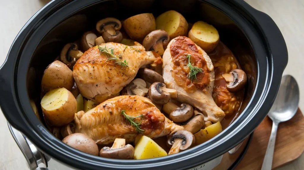 Chicken Mushroom Potatoes Crock Pot Recipe